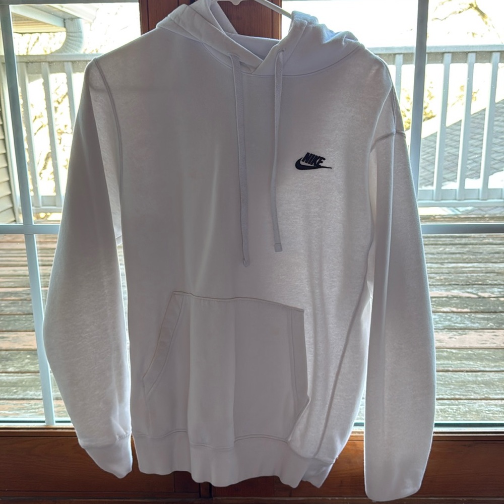 White mens nike size small sweatshirt